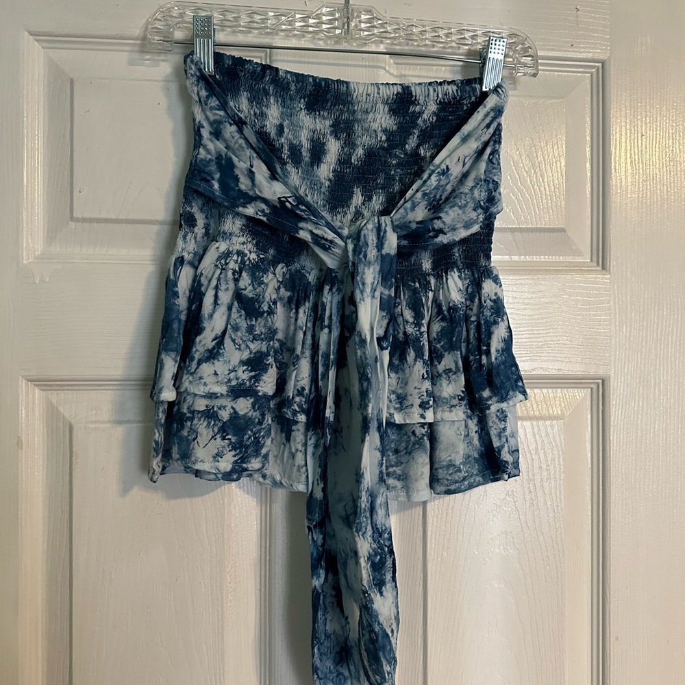 Skirt Bohème by Skemo- tie dye skirt blue/white